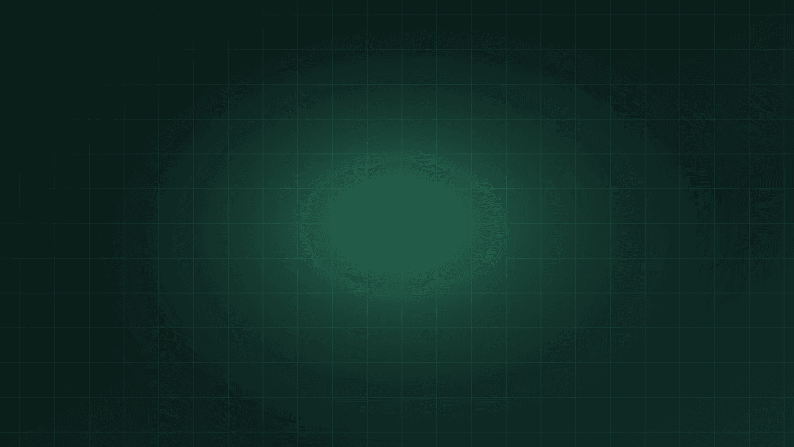 A fine green grid glowing softly on a dark surface
