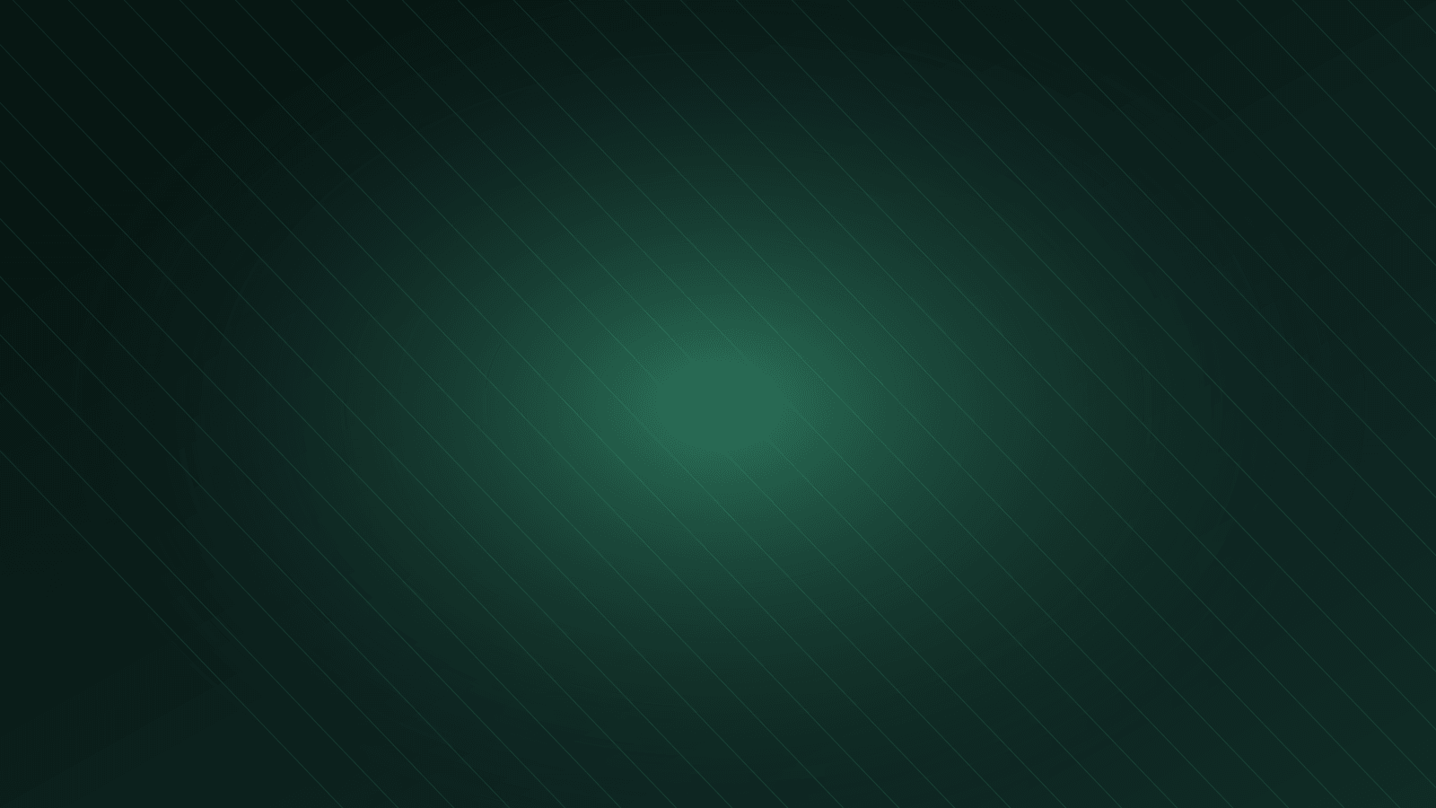 Diagonal ribbons of green light sweeping across a dark frame